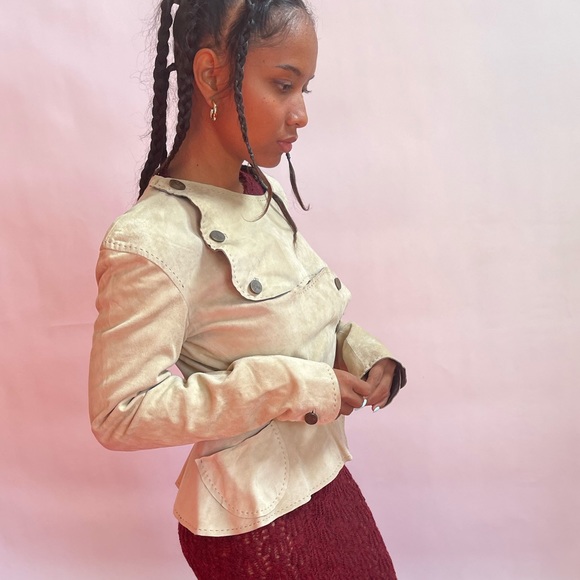 Vivienne Westwood RED LABEL BEIGE SUEDE LEATHER JKT NET SS16 - Picture 5 of 15